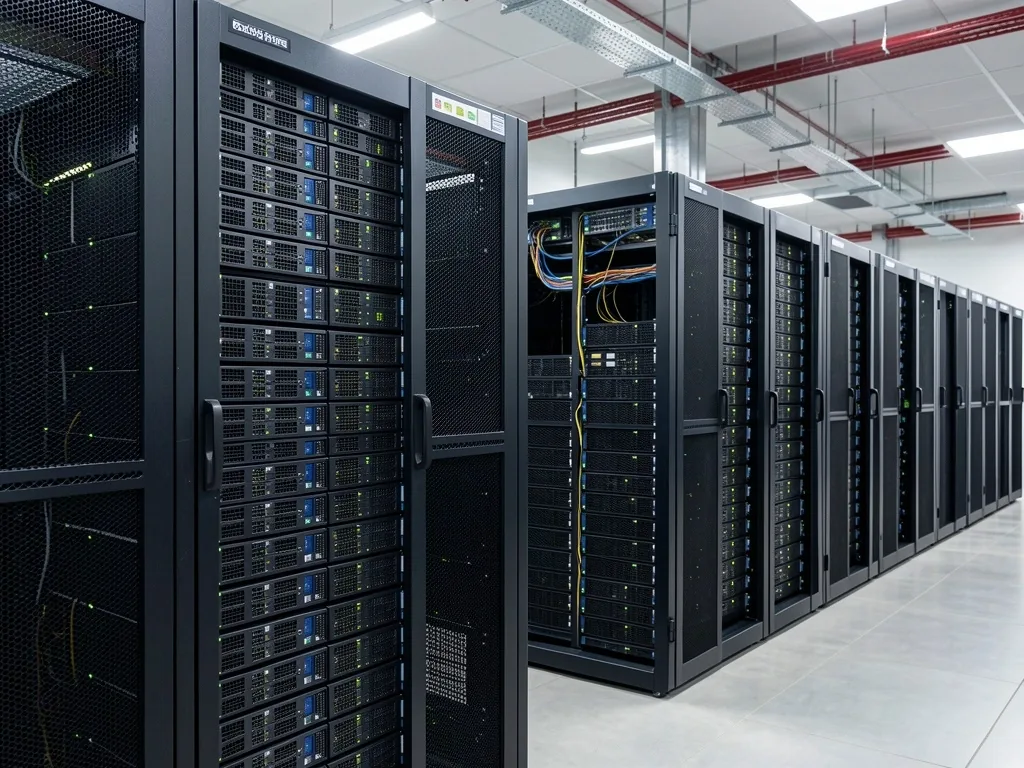 Rack de servidores en centro de datos