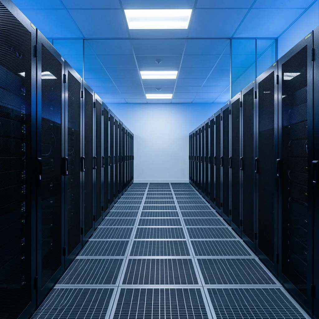 Rack de servidores en un centro de datos empresarial